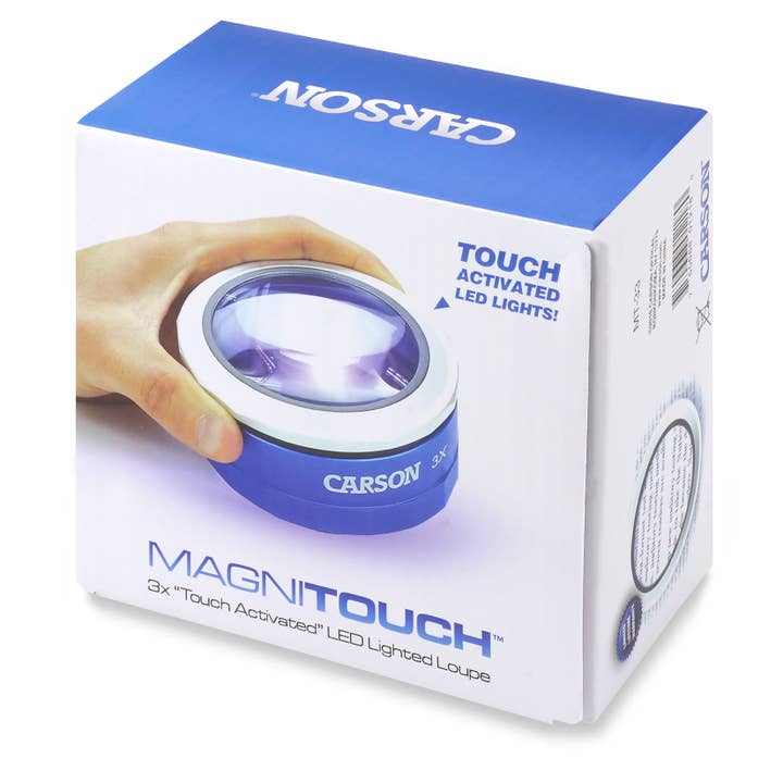 Carson - Vente Loupe - Loupe éclairée sur pied à activation tactile 3x4