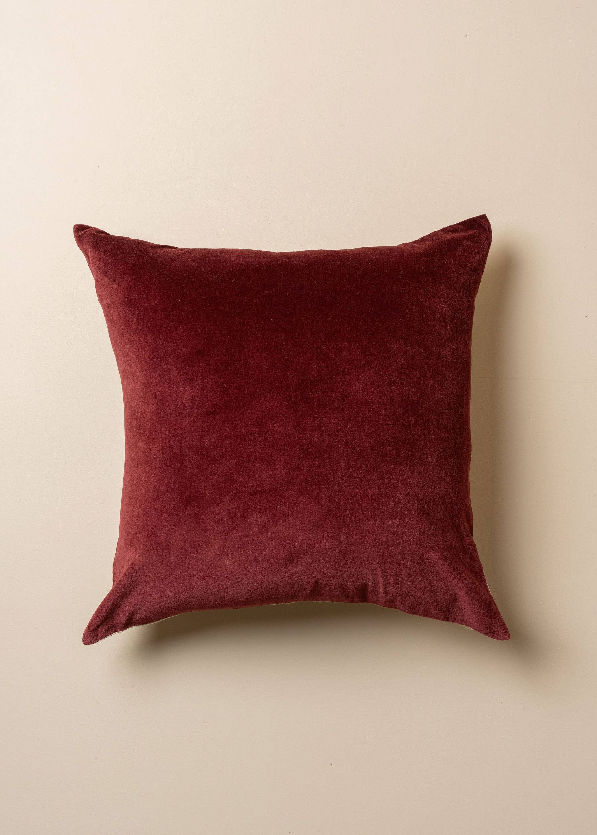 Saardé - Vendita all'ingrosso Cuscini decorativi - Cuscino Quadrato in Lino/Velluto | Borgogna