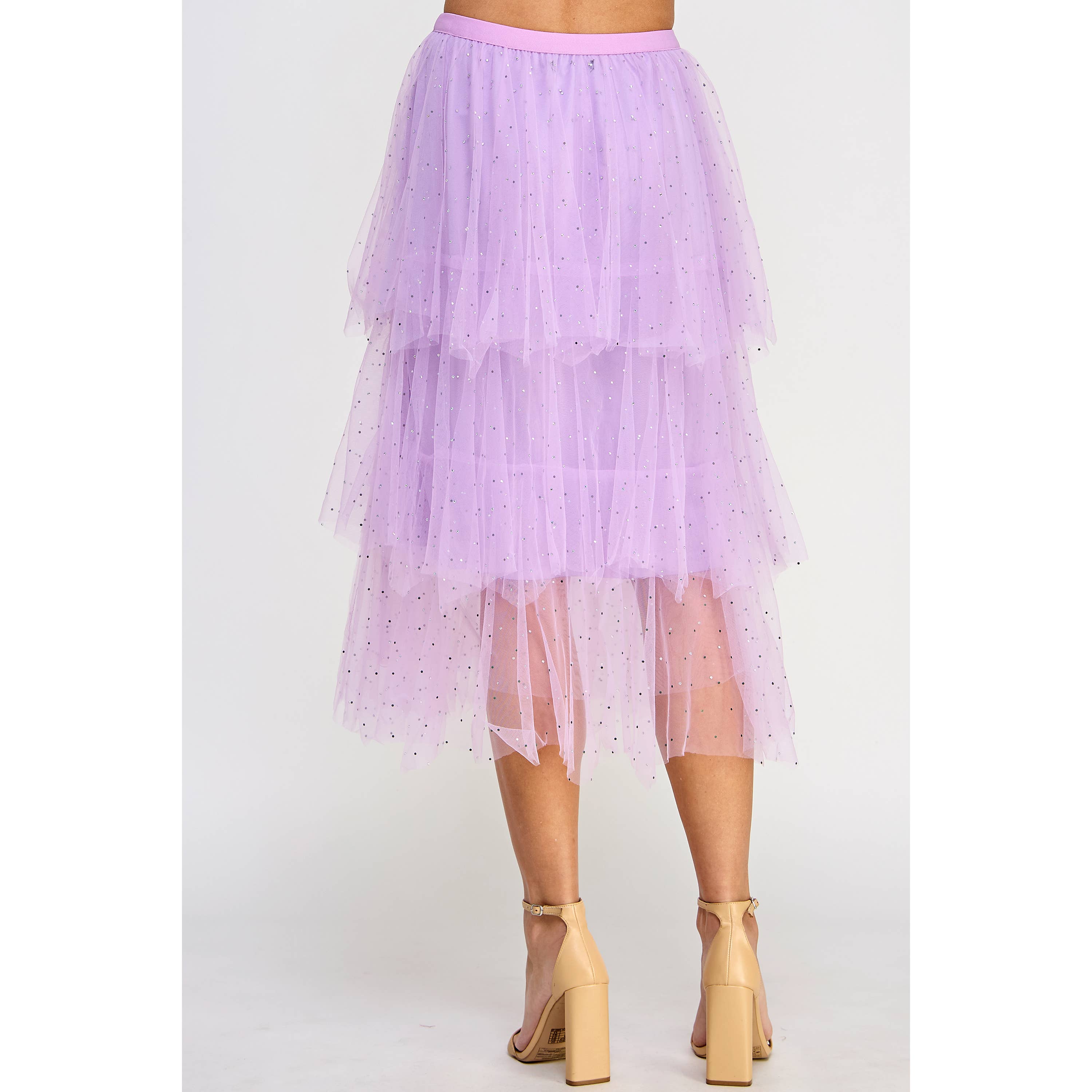 Strut & Bolt - Wholesale Rok - Dames - Midirok van tule met studs en strass17