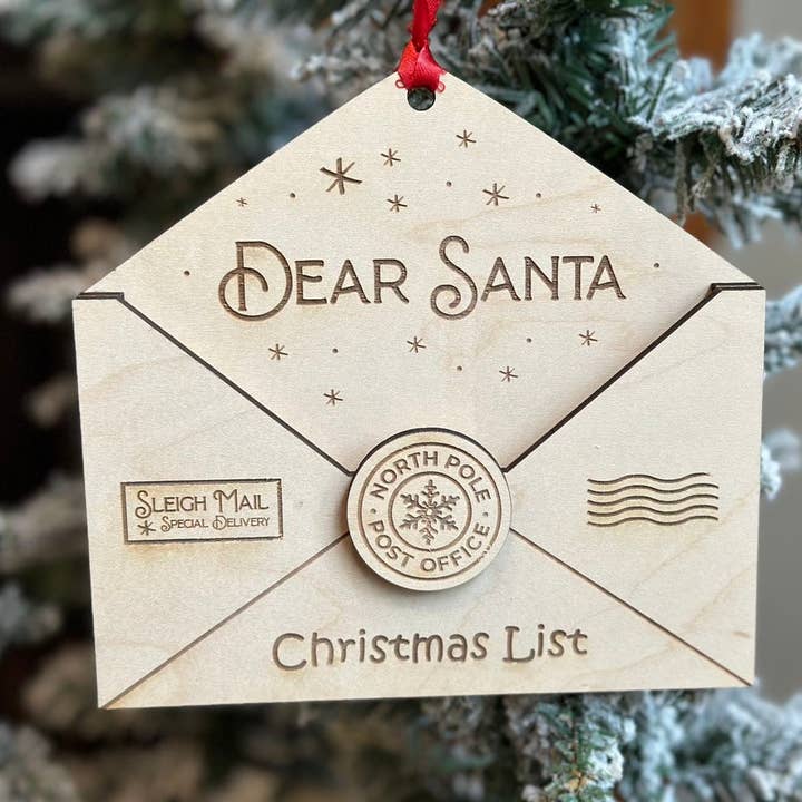 Santa Mail Mindesake-ornament, brev til julemanden for engroshandel hos Hudson Valley Makers Co.