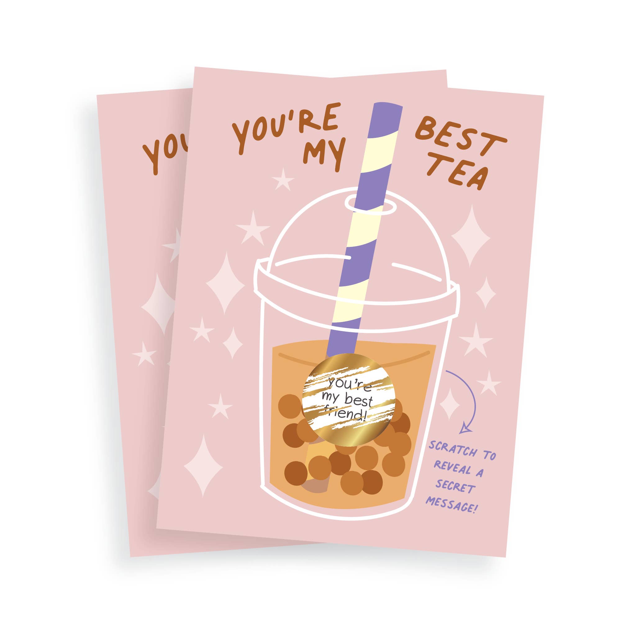 The Paxton Press - Vendita all'ingrosso Biglietti per San Valentino - Boba Tea Scratch-Off Class, San Valentino