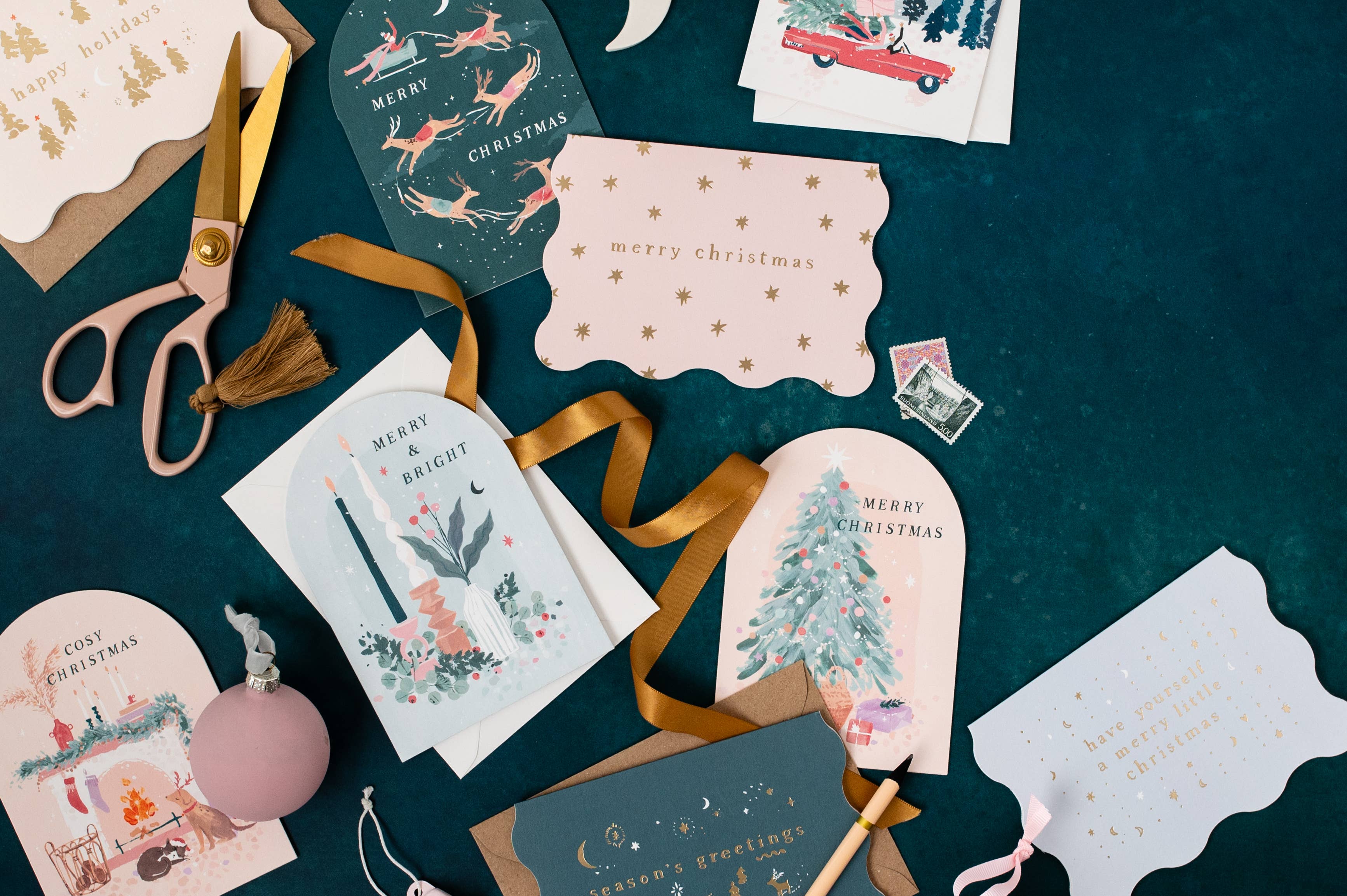 Sister Paper Co. - Wholesale Christmas Card - Cosy Fireplace Christmas Card | Holiday Card | Seasonal Card3