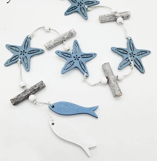 GreenWave - Wholesale Bunting/Garland - Starfish Sand Dollar Seashell Nautical Garland Decoration0