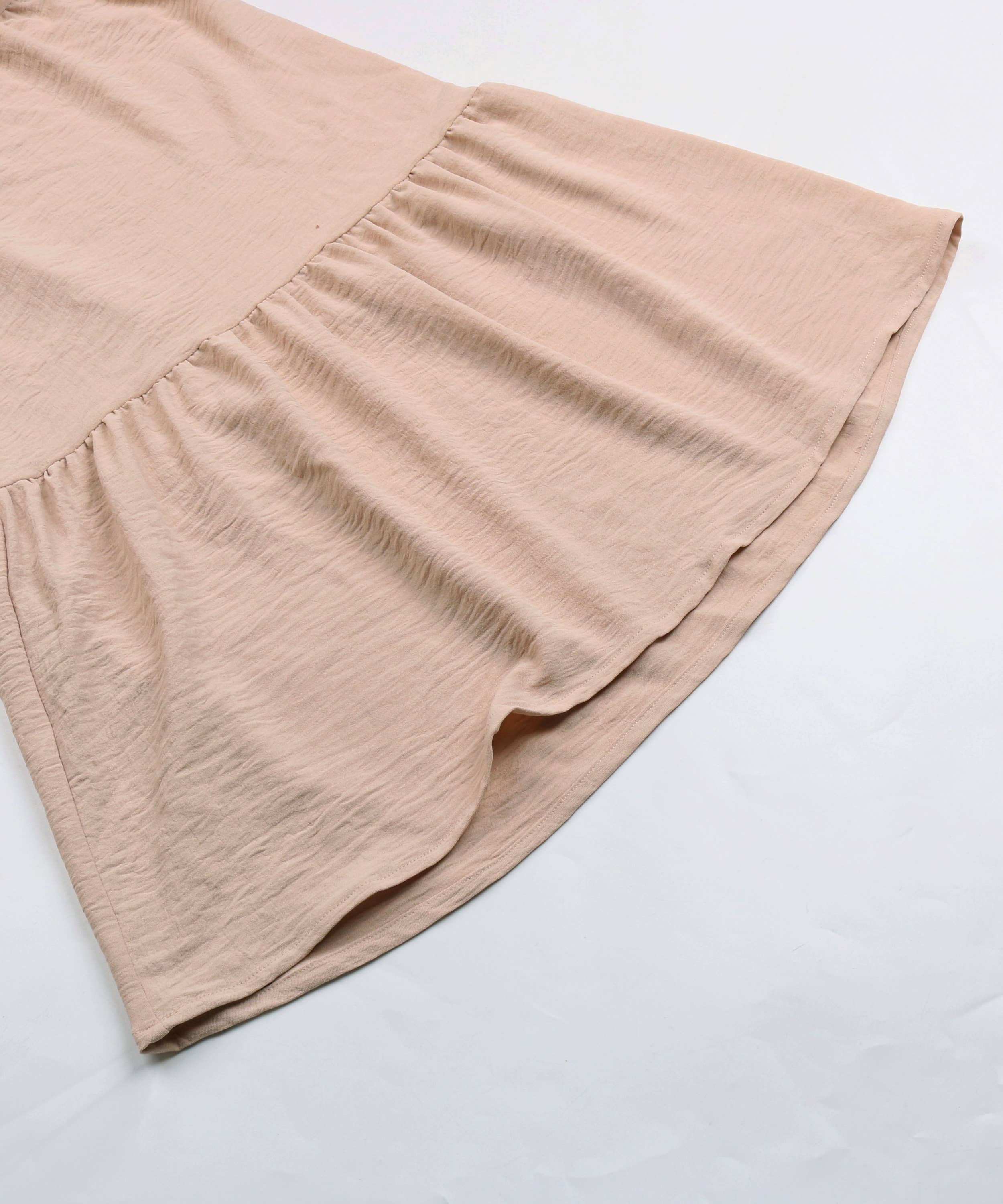 Apricot Tie Waist Ruffle Hem Wide Leg Pants for wholesale on Faire4