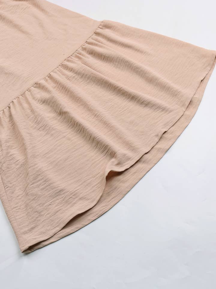 Apricot Tie Waist Ruffle Hem Wide Leg Pants for wholesale on Faire4