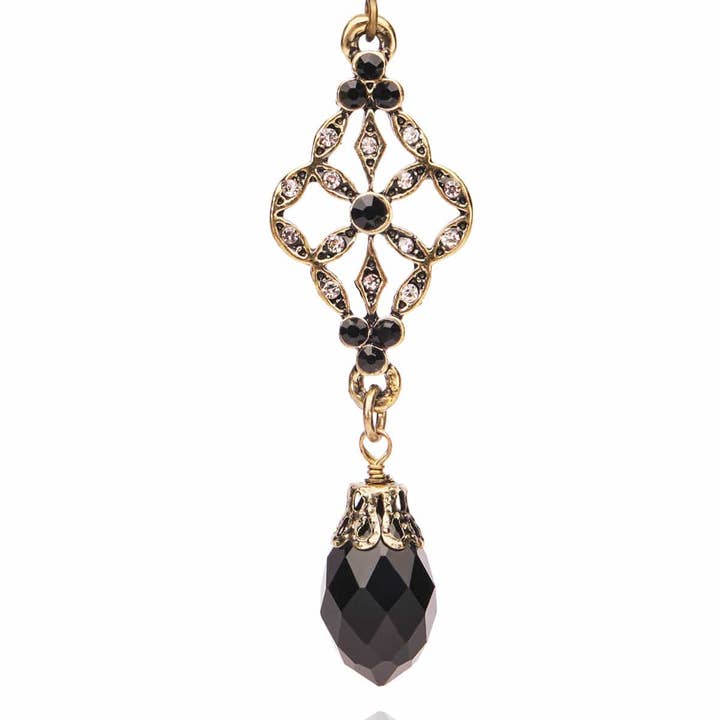 Lovett & Co - Wholesale Dangle Earrings - Black Dangle Earrings: Victorian Pearl Drop Earrings1