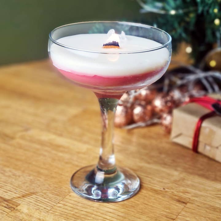 Vegan Handmade Christmas Cocktail Scented Candle for wholesale by Afewhometruths