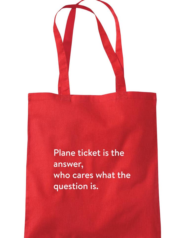 Ticket Avião É A Resposta.. Tote Bag S1278 por atacado de Illustrated Identity