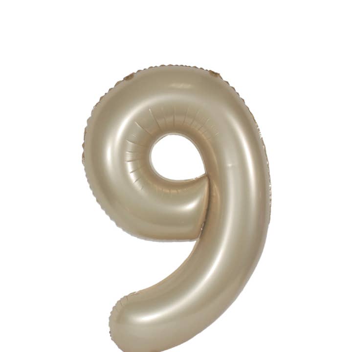 THE BALLOON HUB - Wholesale Balloon - DecoChamp Champagne Gold Foil Number Balloons (0 to 9) - 34 in.9