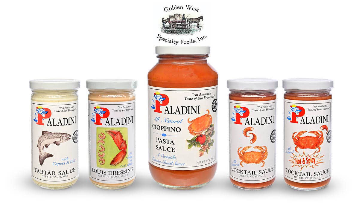 Golden West Specialty Foods – Molho para massa por atacado – Molho de Pasta Cioppino All Natural Paladini All Natural - 26 oz3
