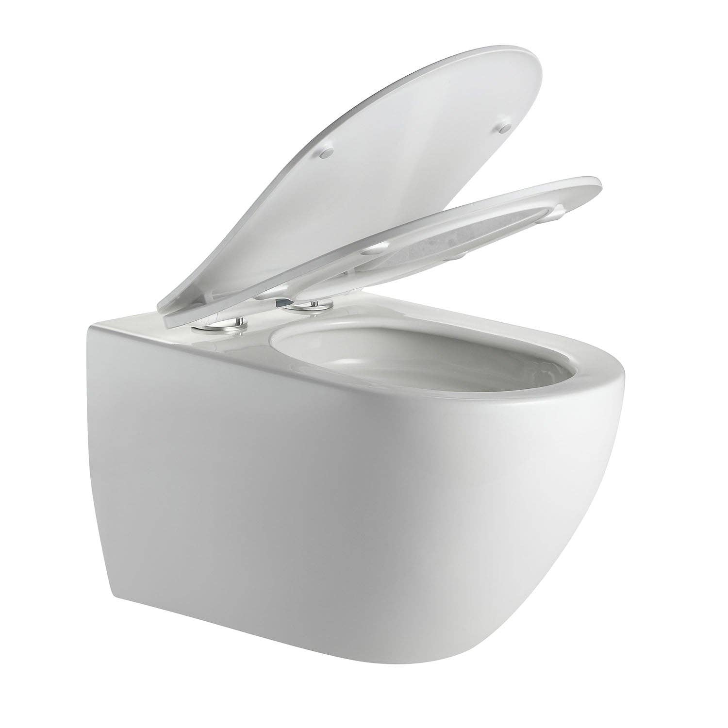 Stilform Handels GmbH - Vente Ensemble d'accessoires pour salle de bain - Toilettes suspendues sans rebord Soho 3.0 blanc brillant avec chasse Whirlflush Tornado et siège super fin5