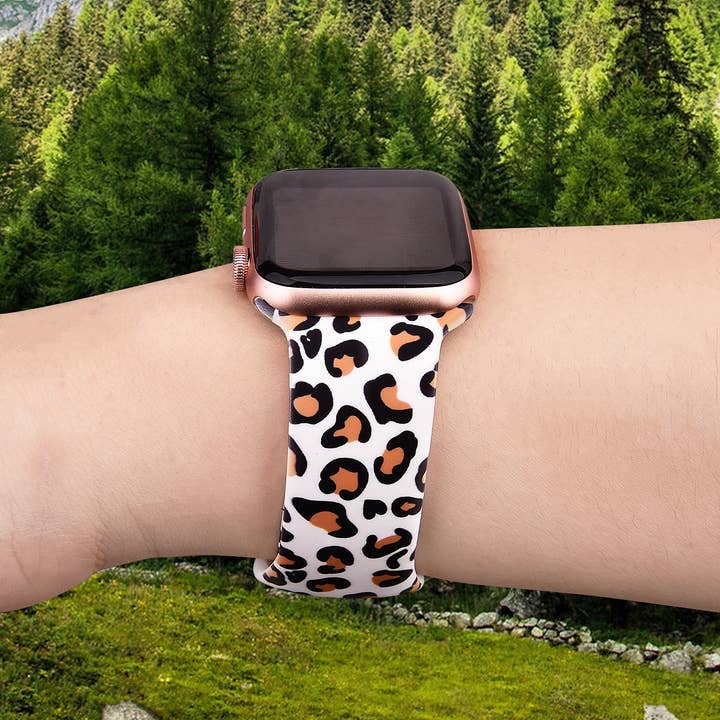 ShopTrendsNow - Wholesale Watch Band/Strap - Women's - Jabari Cheetah  Silicone Printed Bands for Apple Watch