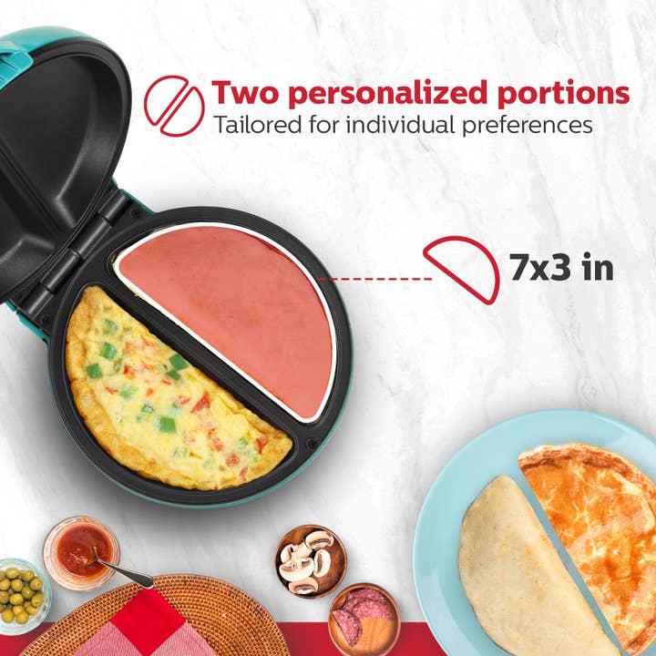 Holstein Housewares - Wholesale Kitchen Appliance - Easy Fast Breakfast Omelet Maker for Pancakes & Treats43