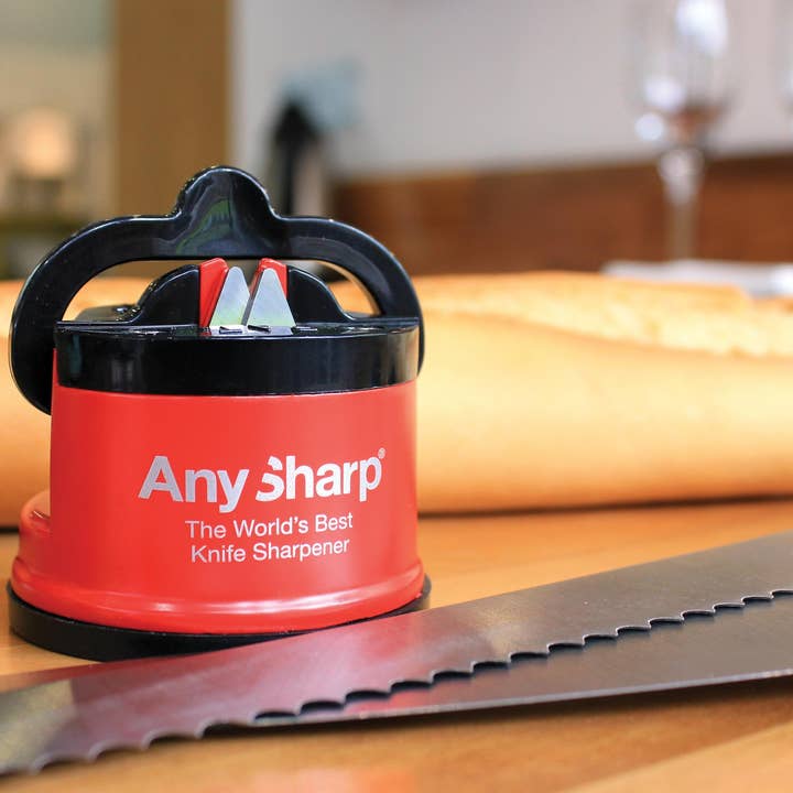 AnySharp - Wholesale Knife Sharpener - AnySharp Pro - Matte Red Knife Sharpener