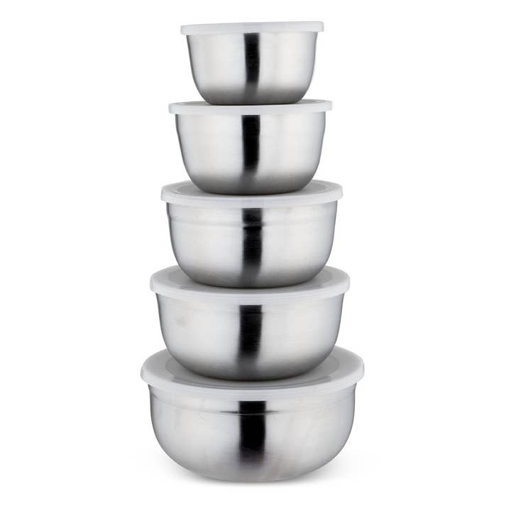 Bowl Set 5 Made of Stainless Steel Including Lids for wholesale by Karl Weis