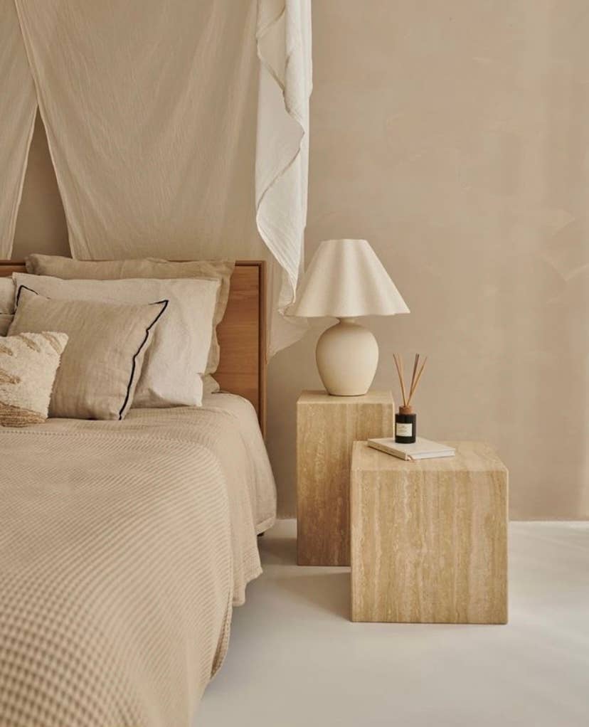 HAAND Craft - Wholesale Side Table - CUBE COFFEE TABLE TRAVERTINE, Natural Stone Cubic Side Table2