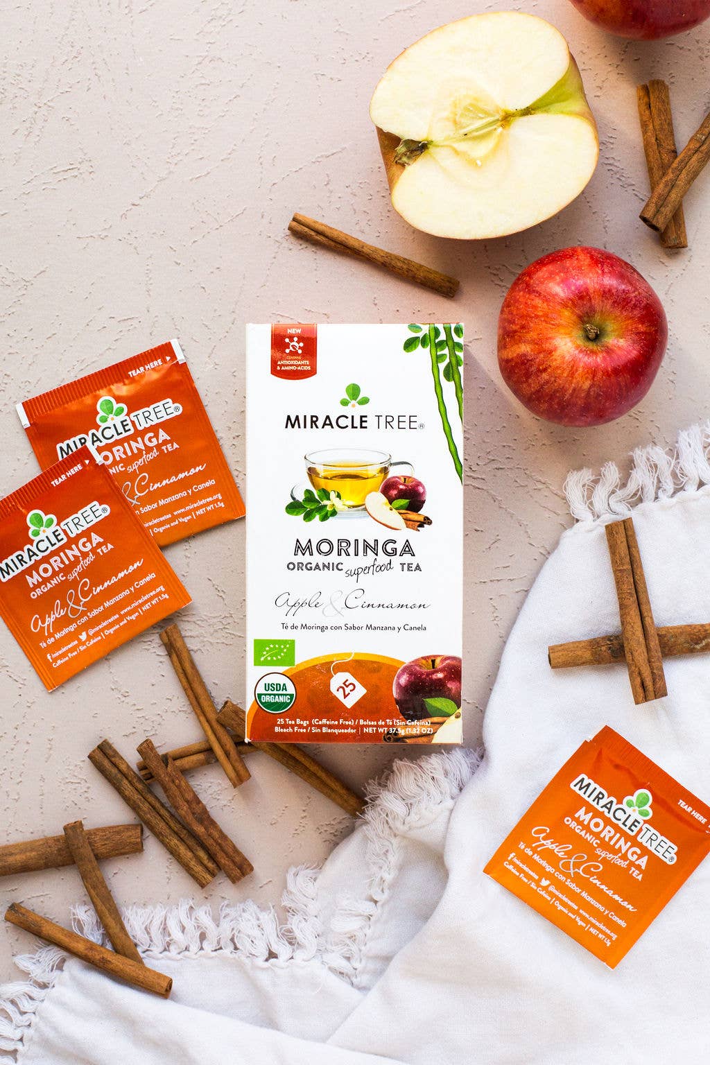 Miracle Tree - Wholesale Health/Detox Tea - Organic Moringa Tea: Apple & Cinnamon8
