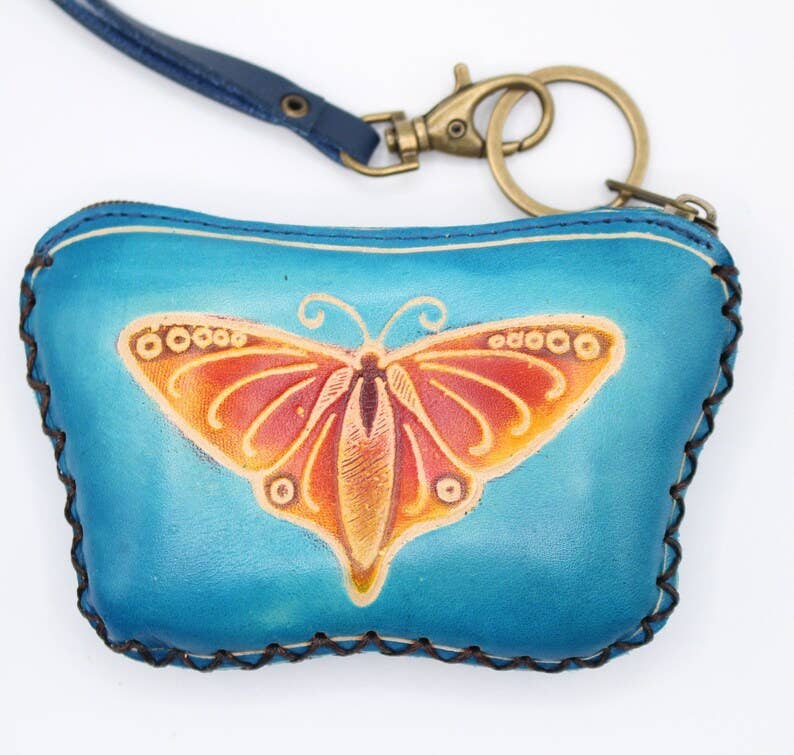 Sunflower Handmade leather inc - Venta al por mayor Monedero - Mujer - Monederos de Cuero con Mariposas Hechos a Mano y Variados6