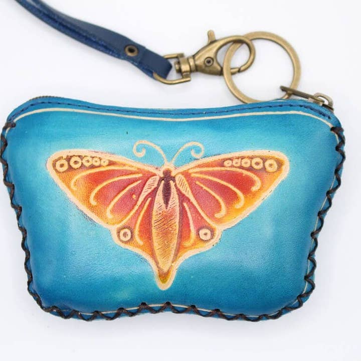 Sunflower Handmade leather inc - Wholesale Coin Purse - Women's - Handmade Assorted Handmade Butterfly Leather Coin Purses6