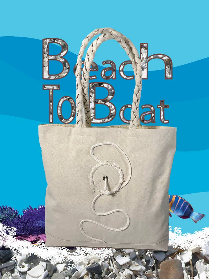 Cotton Canvas Tote: Code TC: perfect for the Beach and Boat for wholesale by DCP Designs
