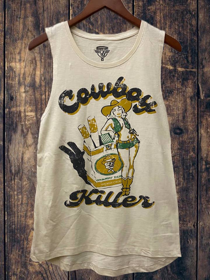 Cowboy Killer Muscle Tank Top for wholesale by Country Deep Apparel