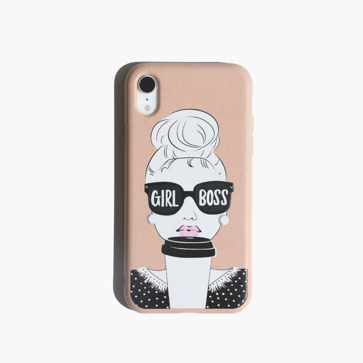 Natch - Vendita all'ingrosso Custodia per cellulare - Donna - Custodia per telefono ecologica per iPhone XR Plus - Girl Boss