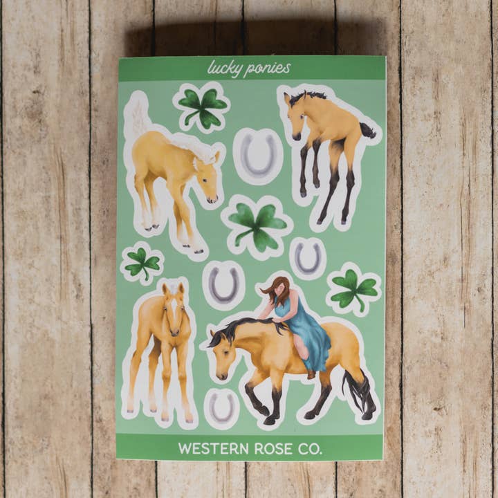 Lucky Ponnyer St Patrick dag klisterblad för wholesale av Western Rose Studios