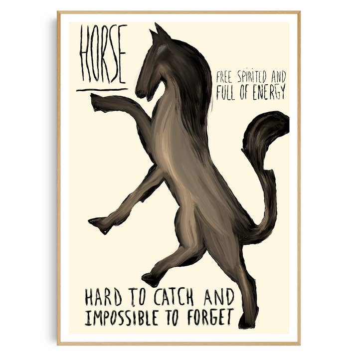 SIGNE LUNAIRE CHEVAL | IMPRIMER pour la vente par Brut