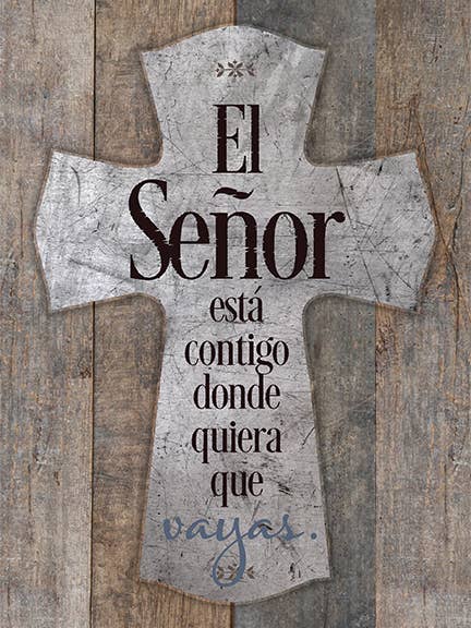 El Señor Esta Contigo - Placa de madera New Horizons-6X9 para venta al por mayor de Dexsa