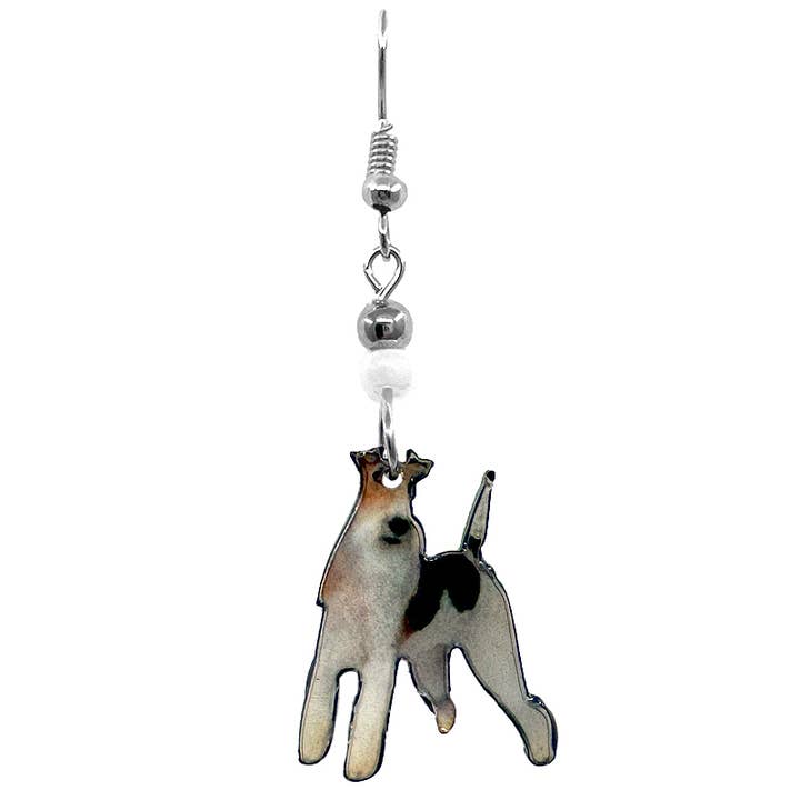 Pichincha - Wholesale Dangle Earrings - Acrylic Airedale Terrier Dog Pet Dangle Earrings