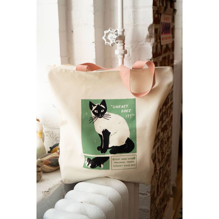 Natural Bubblegum Uneasy Does It Big Zip Tote for wholesale on Faire2