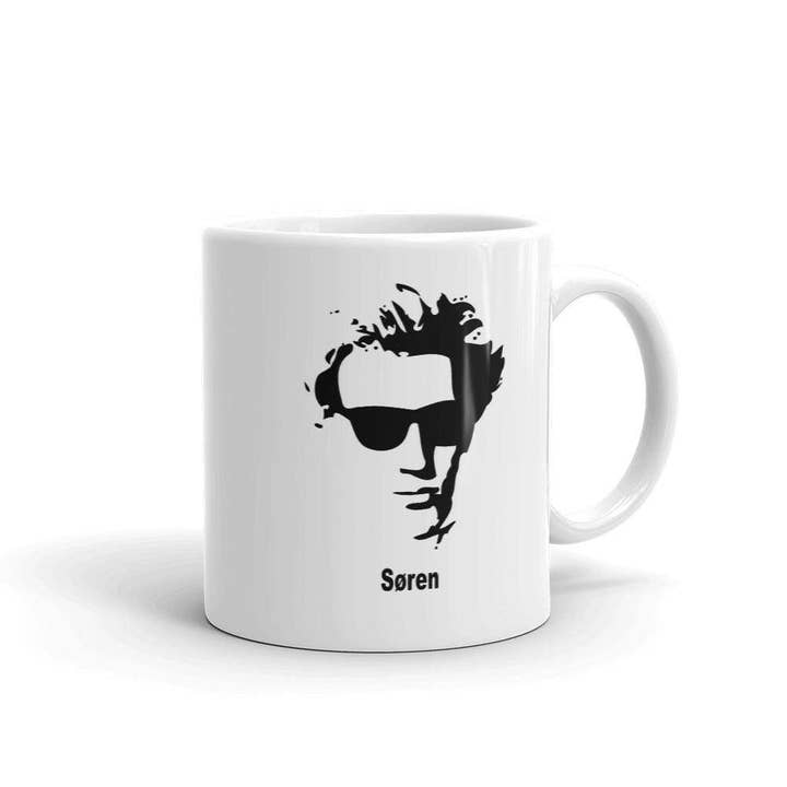 The Philosopher's Shirt - Wholesale Coffee Mug - Kierkegaard Portrait with Sunglasses - Mug