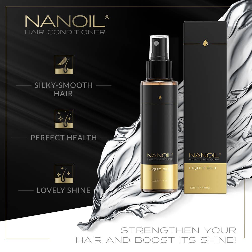 Everett Cosmetics - Wholesale Hair Conditioner - Nanoil Liquid Silk Hair Conditioner: Bi-Phase Hair Condition3