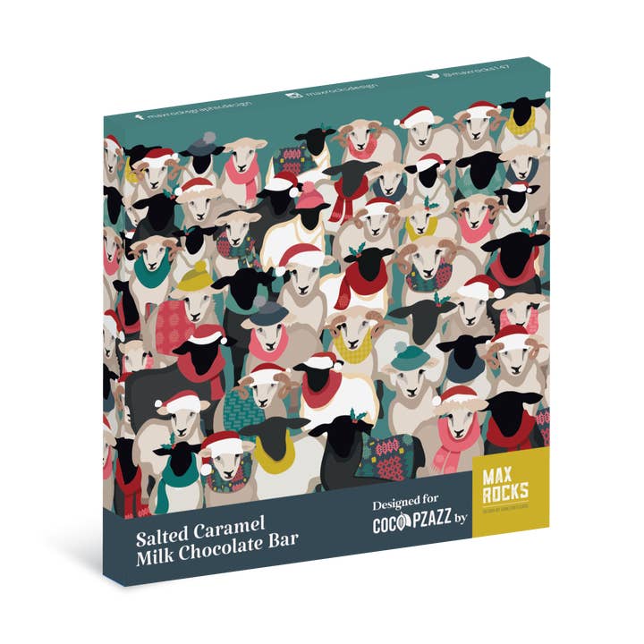 Christmas Max Rocks Salted Caramel Milk Chocolate Bar 80g for wholesale by Coco Pzazz