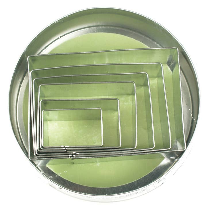 Fox Run Brands - Wholesale Biscuit cutter - Fox Run Rectangle Cookie Cutter Set, 6-Piece, 2" to 4"3