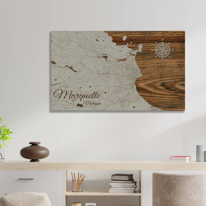 Michigan : Plan de la rue Marquette pour la vente par Fire & Pine