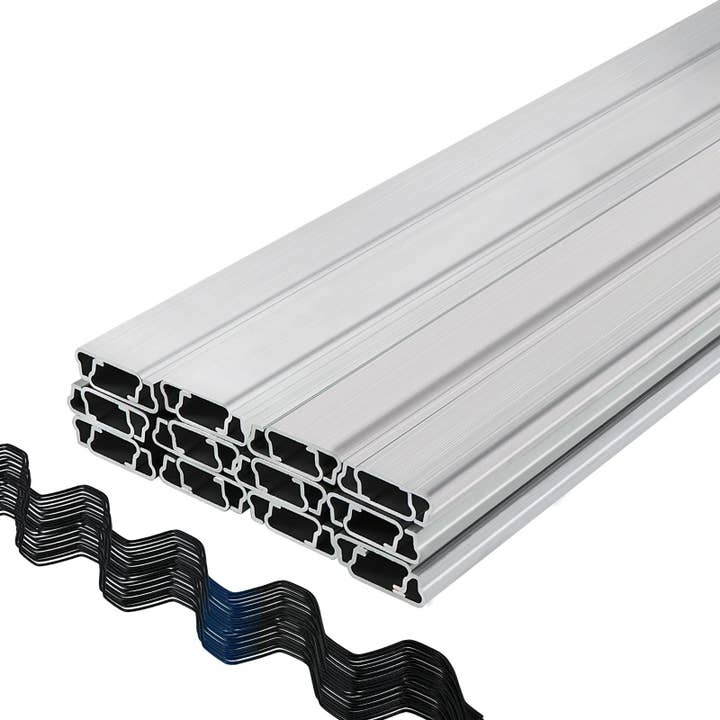 Hard Rock Health Stores - Wholesale Craft Supplies - Spring Wire and Lock Channel, 6.56ft Spring Lock & U-Channel Bundle for Greenhouse