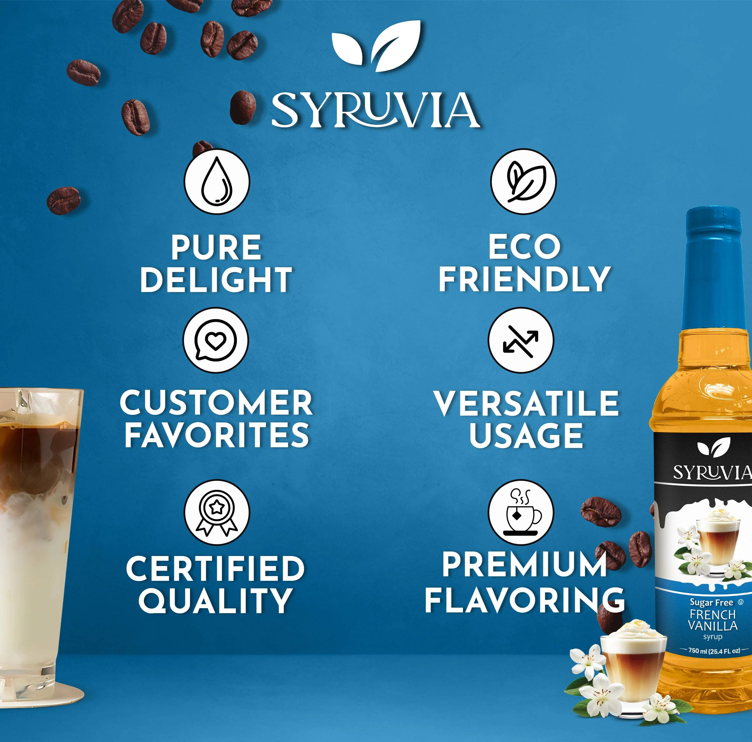Syruvia - Wholesale Flavored Syrup - Sugar-Free French Vanilla Syrup4