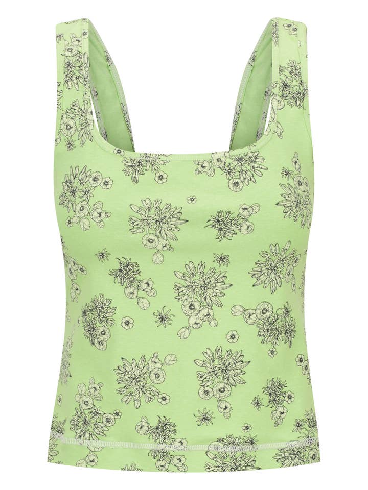 Petal Mountain Hemp Tank - Alpine Green for wholesale by Shapes In The Sand