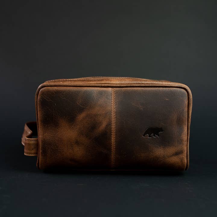 Kodiak Leather - Wholesale Toiletry Bag - Men's - Buffalo Leather Dopp