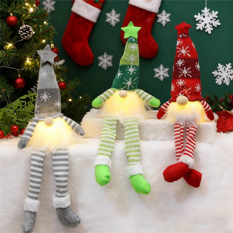 FurDecoration - Wholesale Ornament - Christmas Knit Hat With Light Rudolph Ornament3