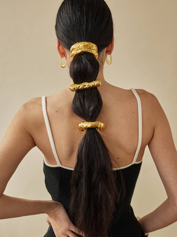 Hammered Arch Pony Cuff for wholesale by Lelet NY