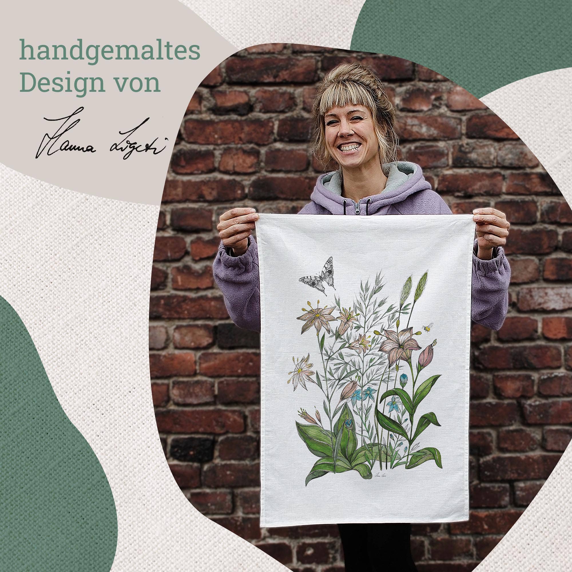 LIGARTI - Wholesale Tea Towel - Tea towel – Spring flowers5