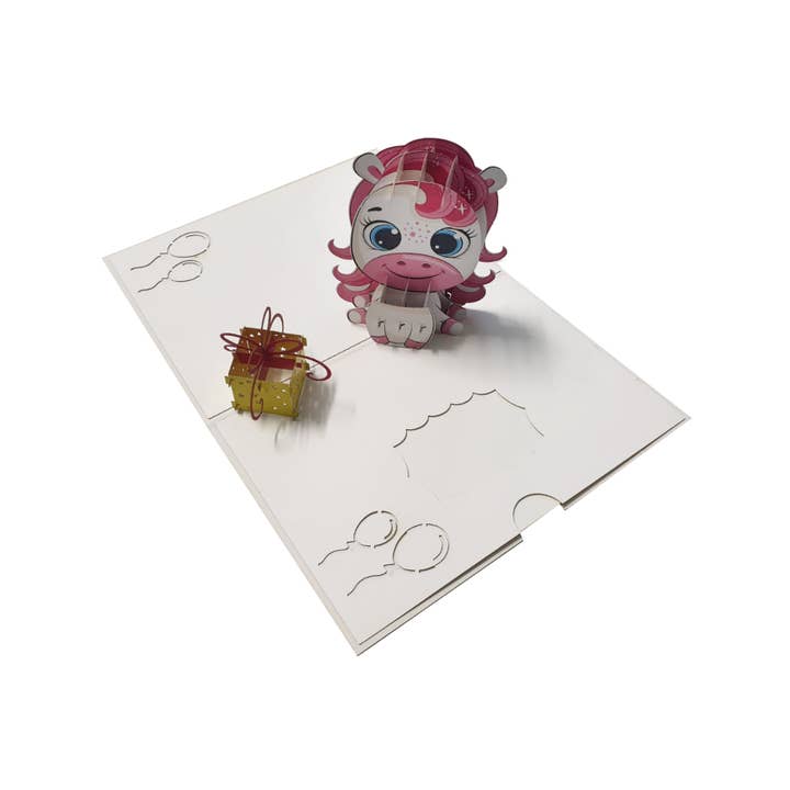 Tarjeta sorpresa de origami, caja de regalo rosa para venta al por mayor de RF Distribution