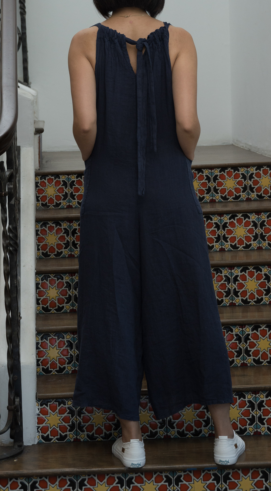 Merci Marie - Wholesale Jumpsuit - Women's - Linen Racer Back Jumper #197121