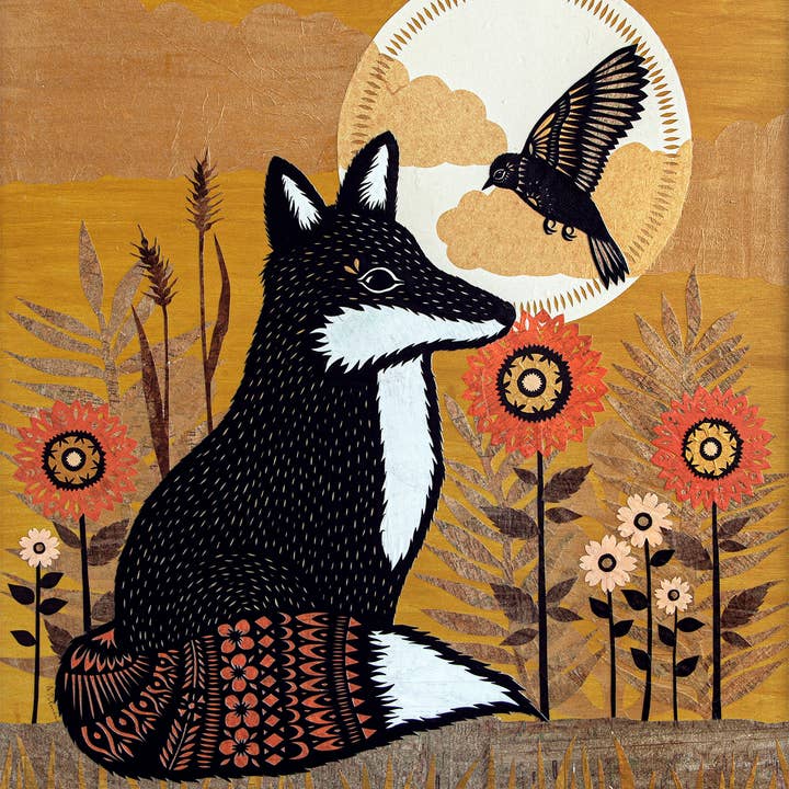 Messenger From Beyond - 16 x 20 inch Cut Paper Art Print for wholesale by Rural Pearl: Cut Paper Art by Angie Pickman