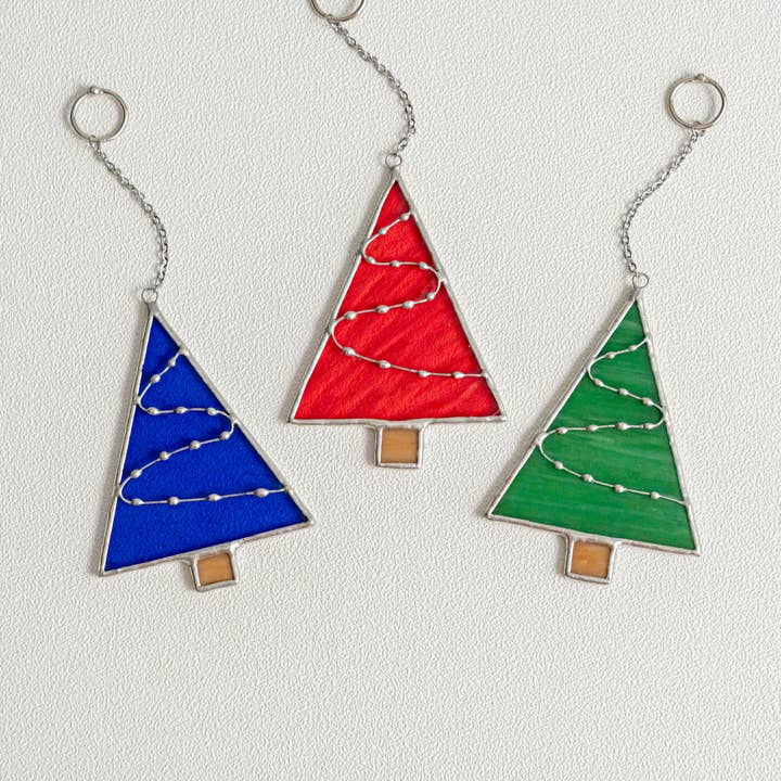 MondoBellissimo - Vente Attrape-soleil - Ornements de sapin de Noël en vitrail pour décoration de fête F919