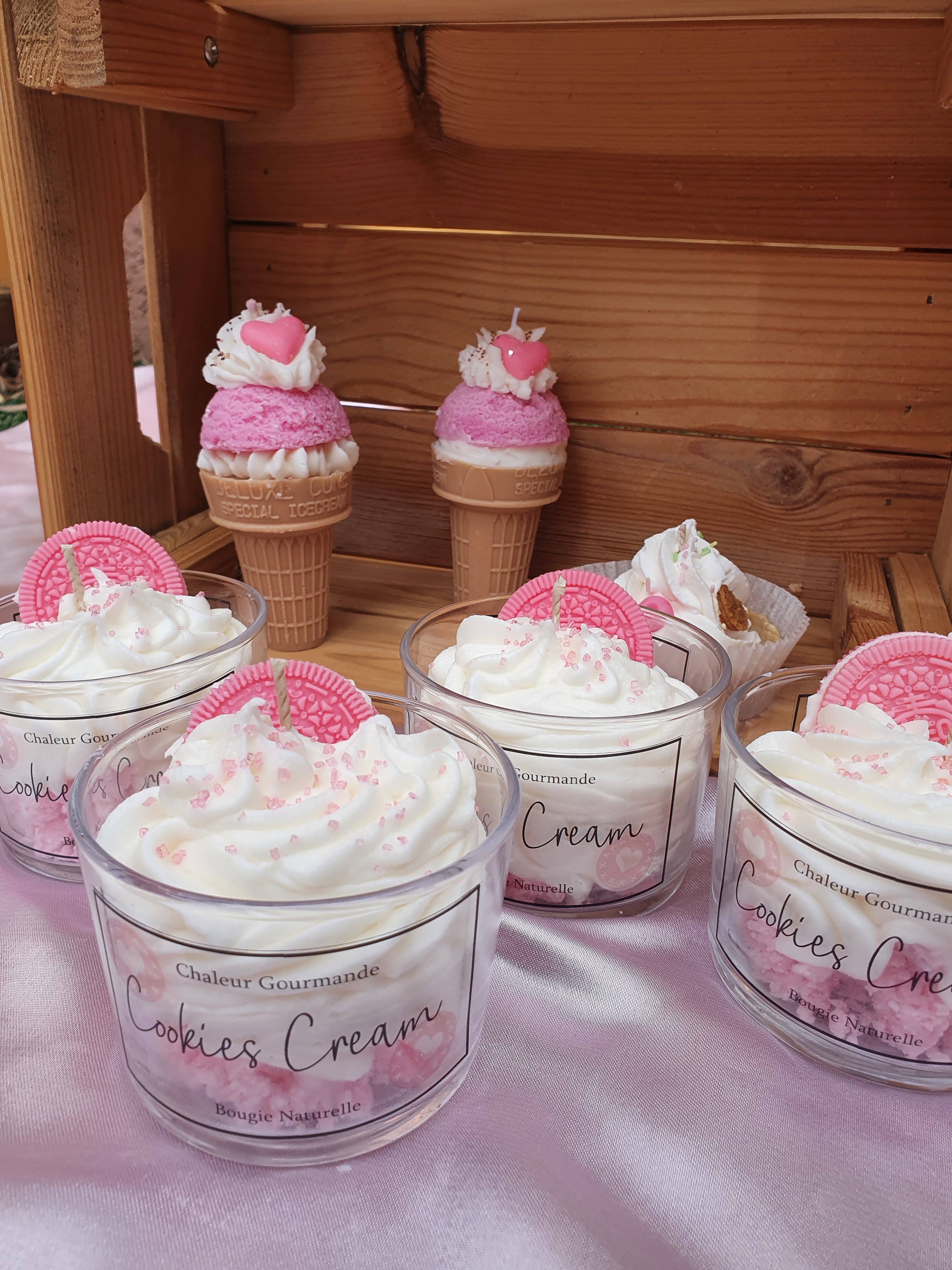 Chaleur Gourmande – Engroshandel Gavelys – Cookies cream duftlys med Oreo-aroma2