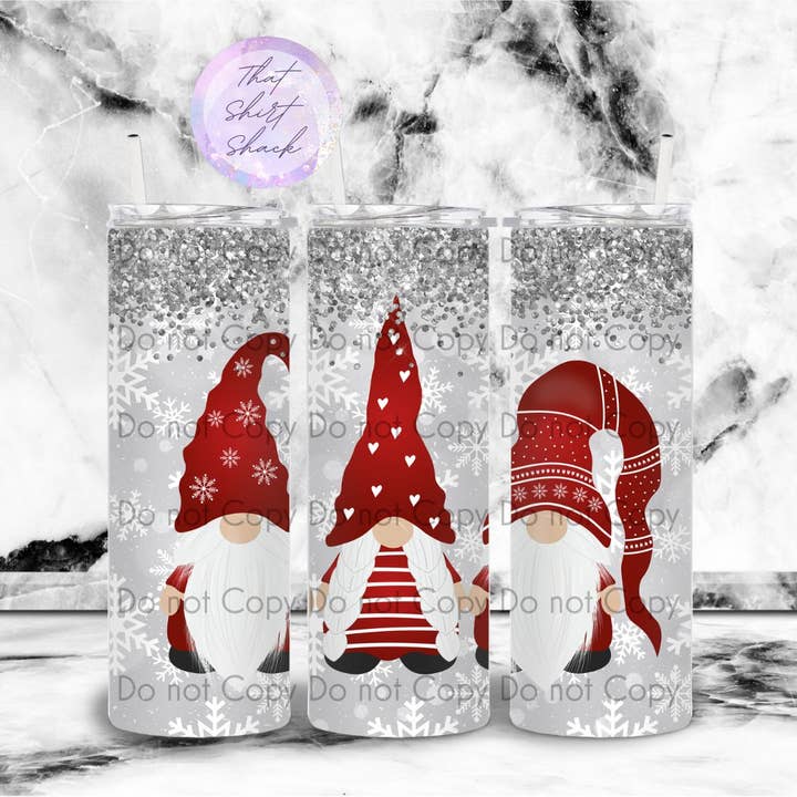 Christmas Gnome with Winter Snow Scene Tumbler for wholesale by That Shirt Shack