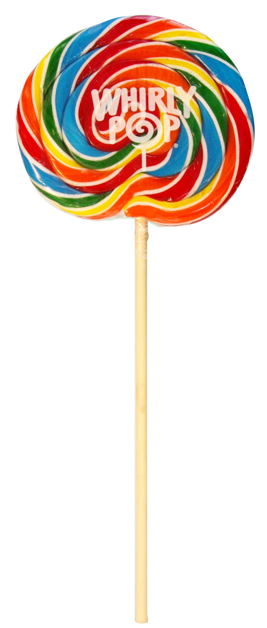 Candy Barn Express - Wholesale Lollipop - WHIRLY POP RAINBOW LRG 18 / 10 oz. 6.50"1